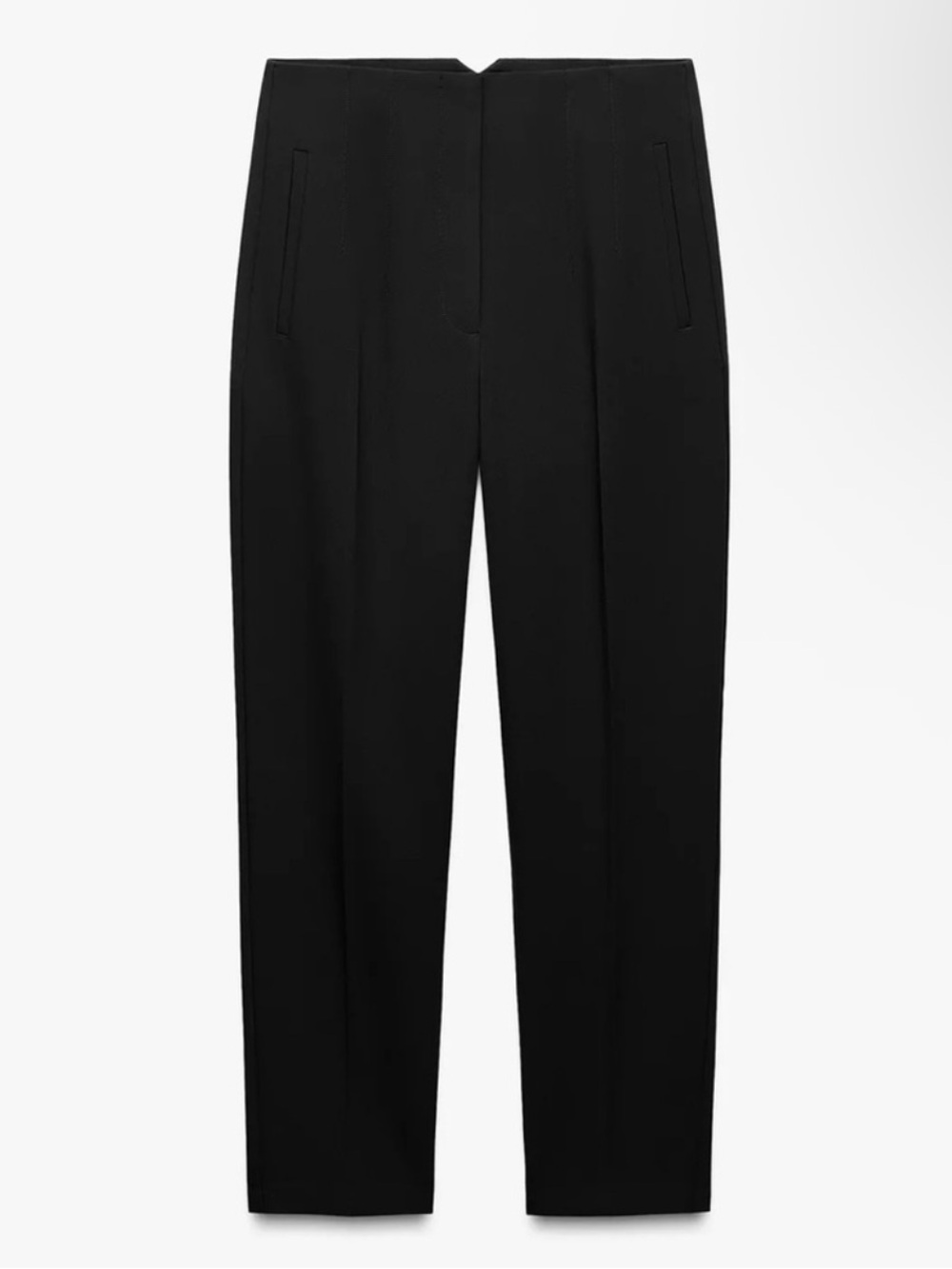 ZARA Tailored Black Ankle Trousers Minimalist Workwear Size XL